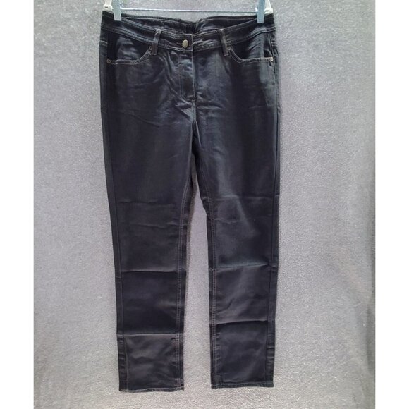 McDonald's Women Pants 10 Black Straight Chino Mid Rise‎ Work Uniform 31" Inseam - Picture 1 of 7